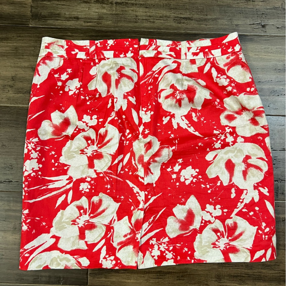 Ladies Ann Taylor LOFT Hawaiian floral skirt 14p - Picture 4 of 6